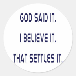 Sticker Rond Dieu Le Dit Clair