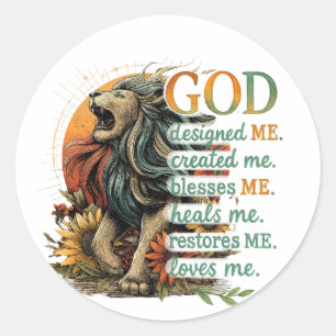 Sticker Rond Dieu M'A Conçu...