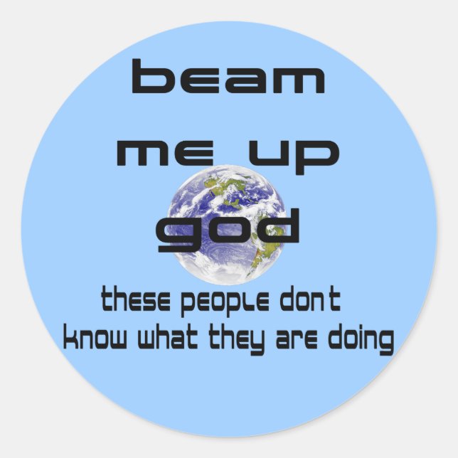 Sticker Rond Dieu me fais vibrer (Devant)