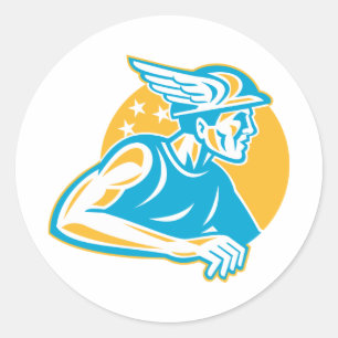 Sticker Rond Dieu romain Mercury Hermes