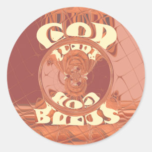 Sticker Rond Dieu Vous Bénit Un Design De Texte Inspirant.