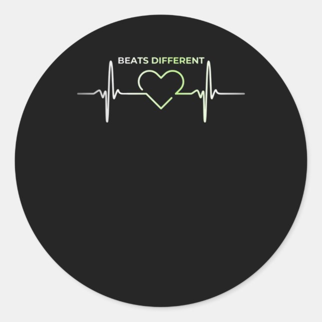 Sticker Rond Différents rythmes (Devant)