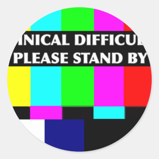 Sticker Rond Difficultés techniques (Devant)