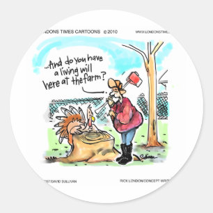 Sticker Rond Dinde de Thanksgiving Testament de vie Cadeaux et