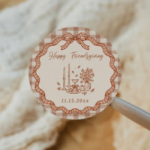 Dîner de Friendsgiving à carreaux Gingham
