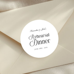 Sticker Rond Dîner de répétition Moderne Chic