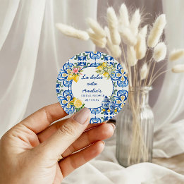 Sticker Rond dîner italien La Dolce Vita soirée de mariage lemo