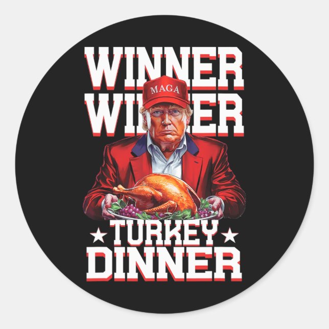 Sticker Rond Dîner Turquie Dîner Turquie Thanksgiving Dadd (Devant)