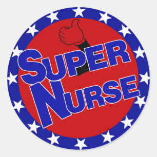 STICKER ROND D'INFIRMIÈRE DE POUCES ENCOURAGEMENT SUPERBE -