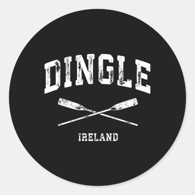 Sticker Rond Dingle Irlande Nautical Crossed Oars (Devant)