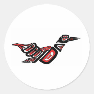 Sticker Rond Dingue de Haida