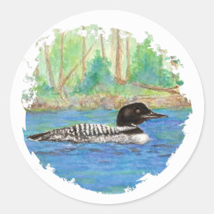 Sticker Rond Dingue, oiseau, région sauvage, nature,