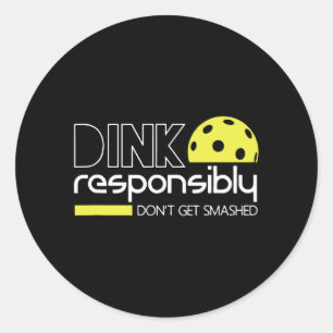Sticker Rond Dink de manière responsable