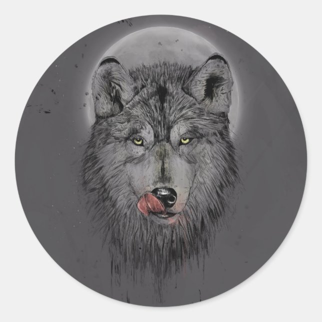 Sticker Rond Dinner time (dark version) (Devant)