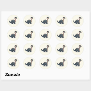 Sticker Rond Dino Apatosaurus - Collection Kammli Friends