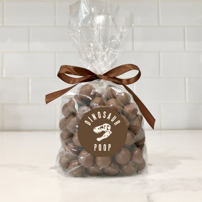 Sticker Rond Dino Dig Dinosaur Poop Excavation Anniversaire Tre (Créateur téléchargé)