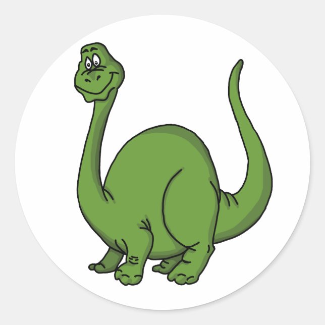 Sticker Rond Dino vert (Devant)