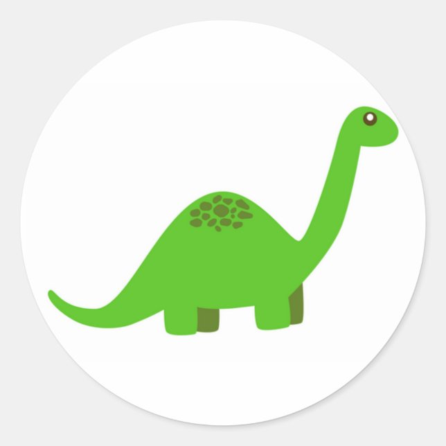 Sticker rond Dinosaur (Devant)