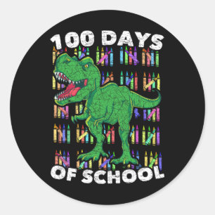Sticker Rond Dinosaur Garçons Filles Enfants Étudiant T Rex 100