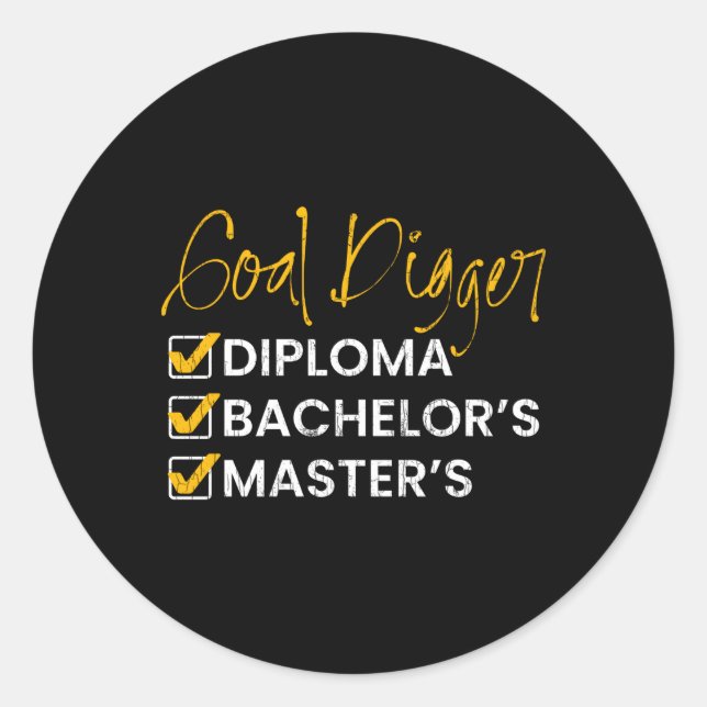 Sticker Rond Diplôme Bachelor Master'S Graduation Student (Devant)