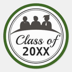 Sticker Rond Diplômé - Classe de 20XX
