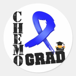 Sticker Rond Diplômé de chimio de cancer du colon