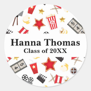 Sticker Rond Diplôme de cinéma