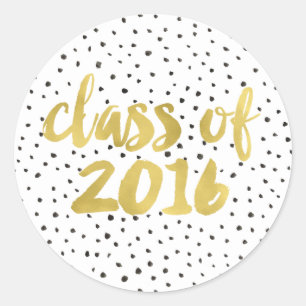 Sticker Rond Diplôme de Faux Gold Foil