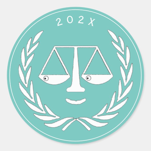 Sticker Rond Diplôme de l'École de droit des avocats 2025 (Devant)