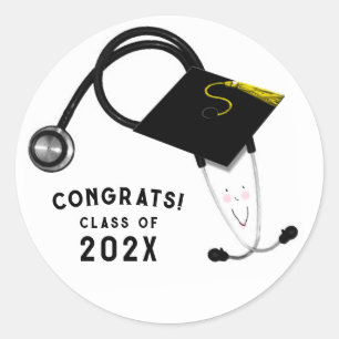 Sticker Rond Diplôme de l'école de soins infirmiers