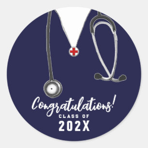 Sticker Rond Diplôme de l'école de soins infirmiers 2025
