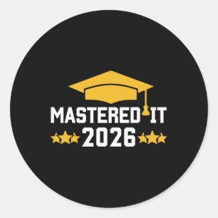 Sticker Rond Diplômé de master Diplômé de Cl de 2026