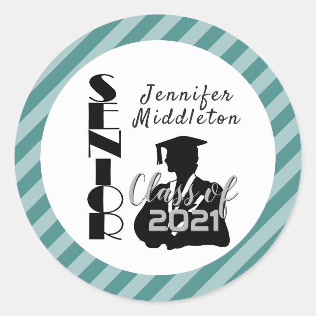 Sticker Rond Diplôme de troisième année - do-it-yourself couleu (Devant)