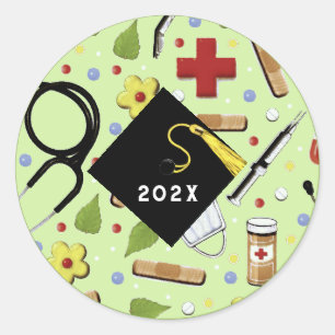 Sticker Rond Diplôme d'infirmière