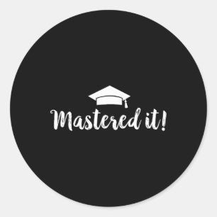 Sticker Rond Diplôme Diplôme Cadeau - Masqué It