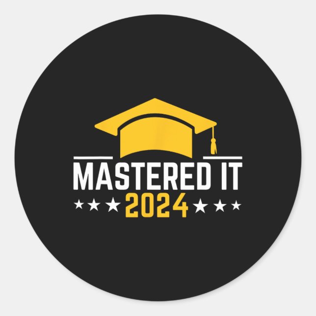Sticker Rond Diplôme Diplôme maîtrisé Il 2024 (Devant)
