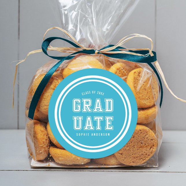 Sticker Rond Diplômé en variation de couleur de l'Arrière - pla (Créateur téléchargé)