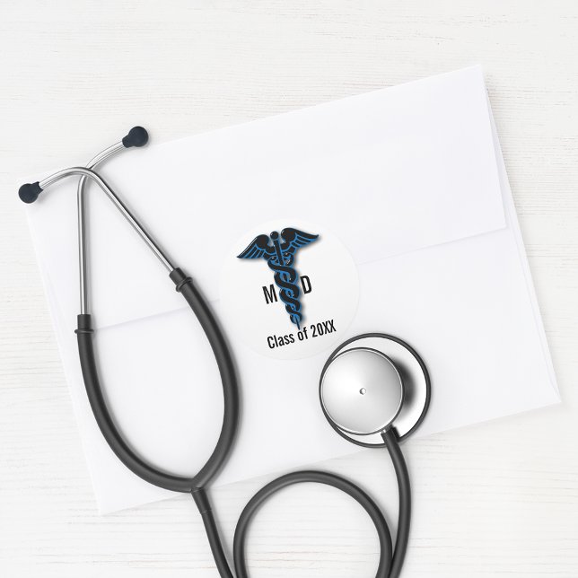 Sticker Rond Diplôme Médicale (Créateur téléchargé)