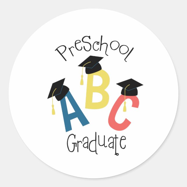 Sticker Rond Diplôme préscolaire (Devant)