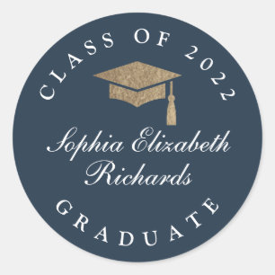 Sticker Rond Diplôme Style Classique