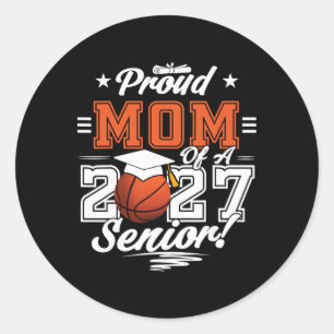 Sticker Rond Diplômée 2026 Maman fière d'un étudiant en dernièr