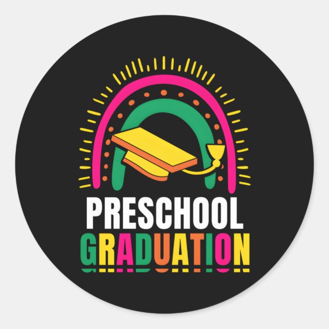 Sticker Rond Diplômés de l'enseignement préscolaire (Devant)