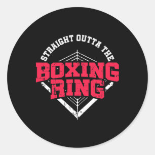 Sticker Rond Directement du ring de boxe Mma Kickboxing Boxi