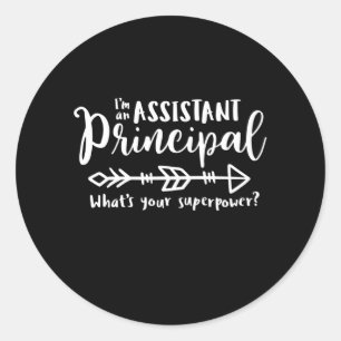 Sticker Rond Directeur adjoint, superpuissance