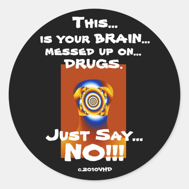 Sticker Rond "Dis NON ! ! !" (Devant)