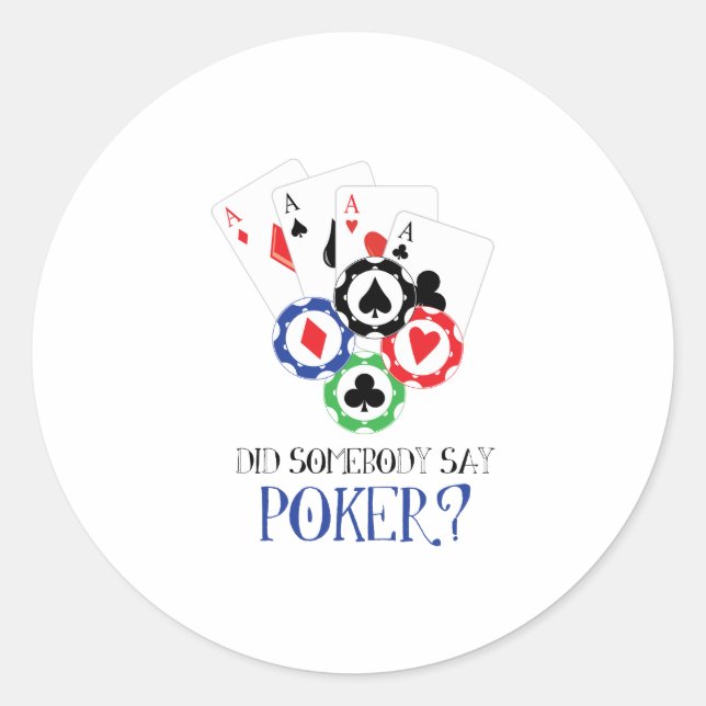 Sticker Rond Dis Poker ? (Devant)