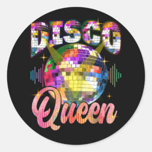 Sticker Rond Disco Queen les années 70 Danses Thématiques Soixa