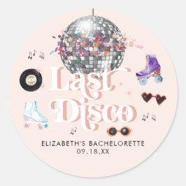 Sticker Rond Disco Retro Roller Skating | Enterrement de vie de