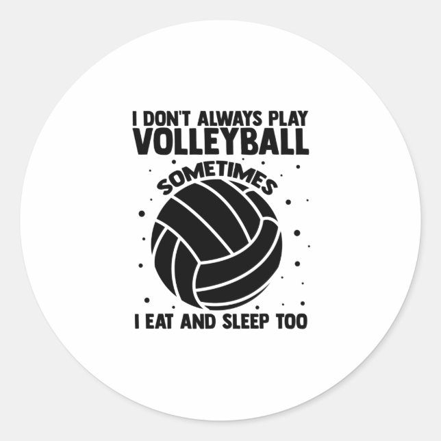 Sticker Rond Discours de volley-ball | Cadeaux d'équipe de joue (Devant)