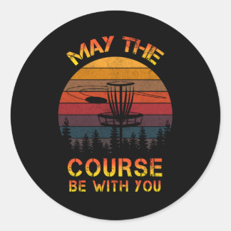 Sticker Rond Disk Golf Peut Être Avec Vous Le Parcours